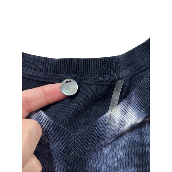 Womens Margaret O’Leary Sweater Blue Vneck - Picture 9 of 10